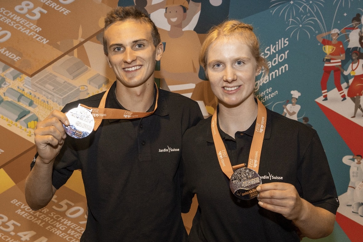 Über Silber durften sich die Gärtner, Garten- und Landschaftsbauer Melanie Siegf...
