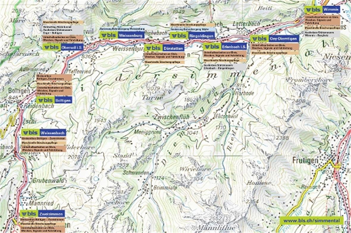 Übersichtsplan der Bauarbeiten