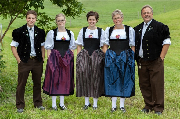 Ueli Moor mit seiner Familie, die ihm sehr viel bedeutet: Annerös, Martina, Ramona und Ueli junior (v.r.).
