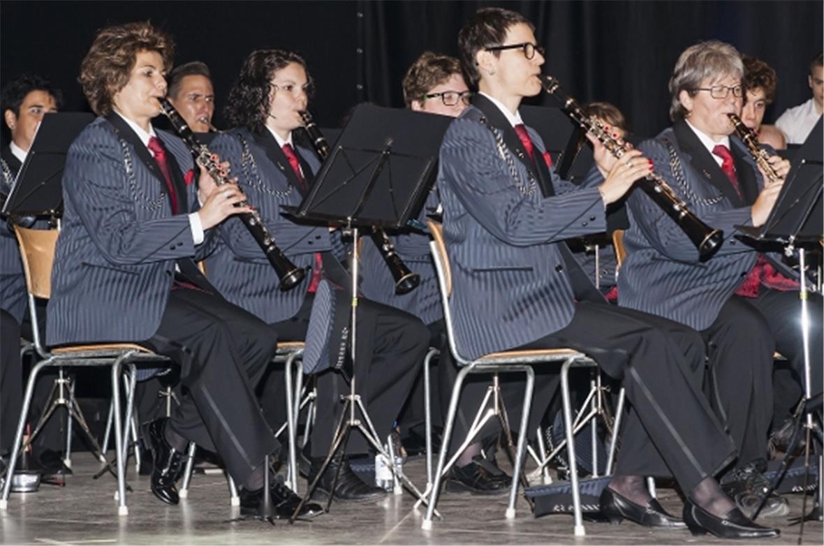 Und so sieht die Musikgesellschaft heute aus in ihrer neuen Uniform: modern, chi...