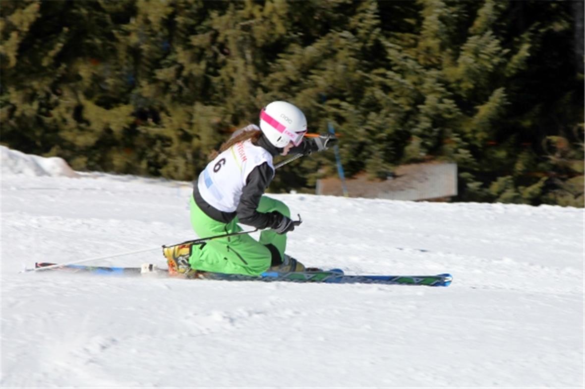 Unsere Kim hat den Telemark im Grif.