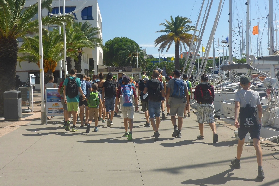 Unterwegs an der Strandpromenade von Le Grau du Ro.