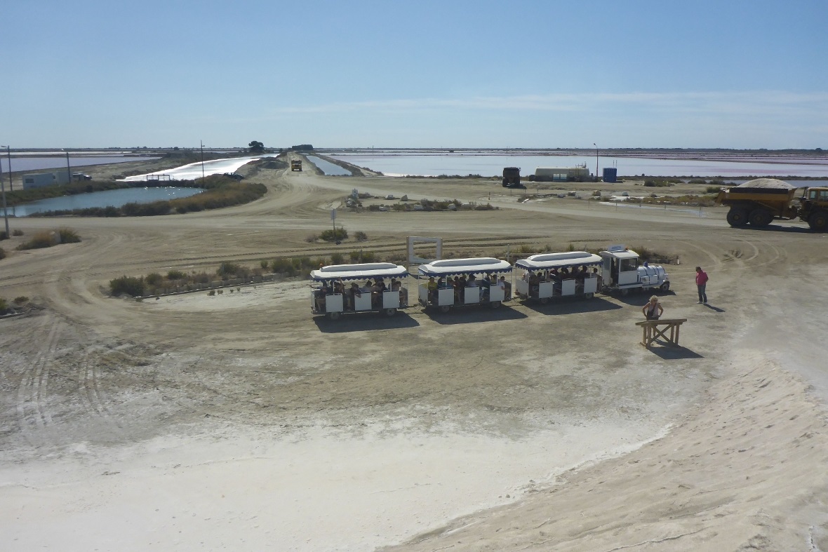 Unterwegs mit dem Spiezerzügli in den Salzsalinen.