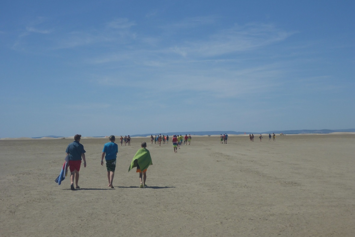 Unterwegs zum Strand.