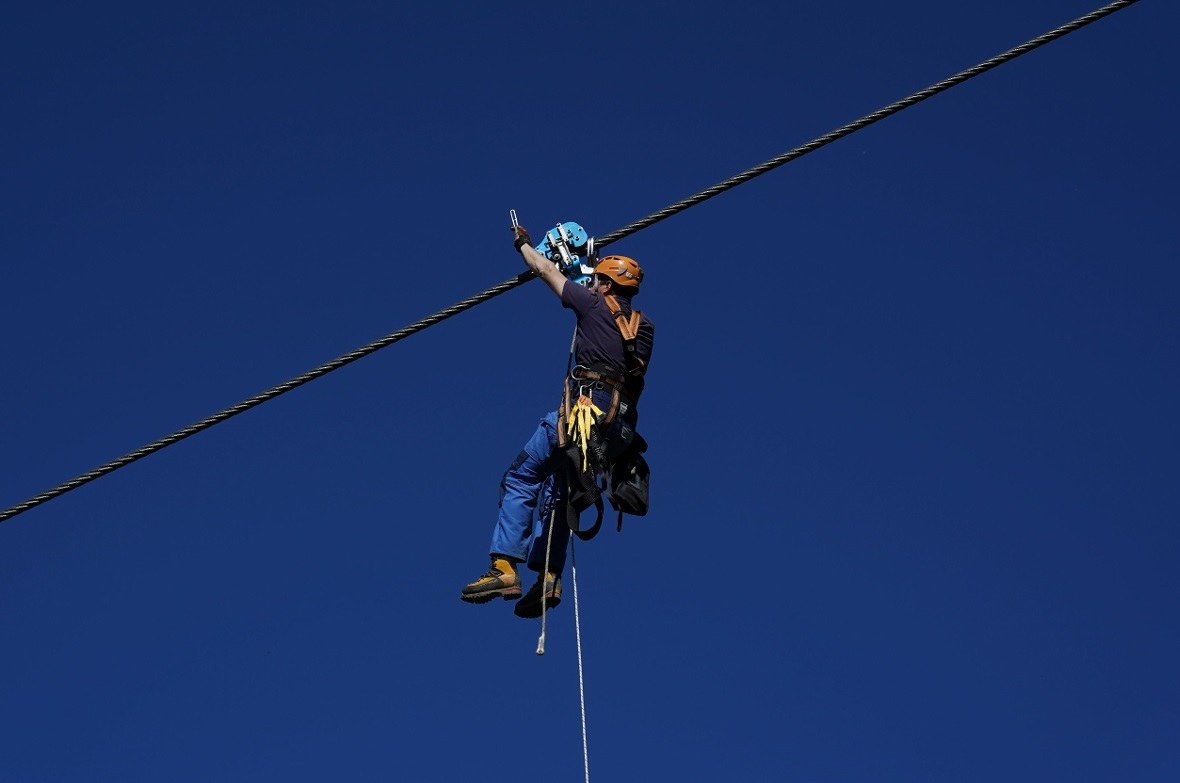 Unterwegs zum nächsten Sessel.
