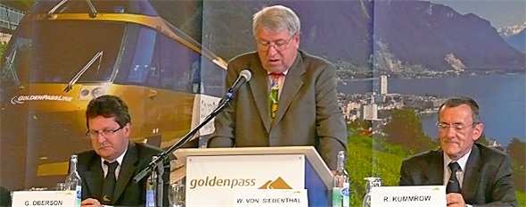 Verwaltungsratspräsident Water von Siebenthal umrahmt von seinen Direktoren Georges Oberson (seit dem 1. März 2011) und Richard Kummrow, nach 12 Jahren zurück getreten.