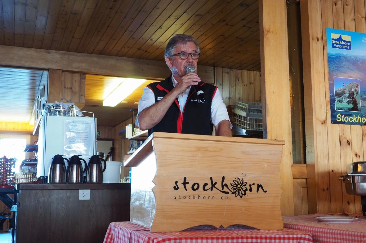 Verwaltunsratspräsident Ueli von Niederhäusern gibt ein kurzes Resümee über die ...