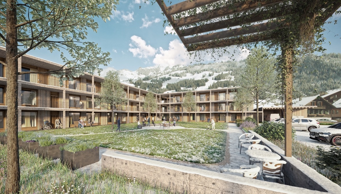 Visualisierung des Neubaus Spitalmatte.