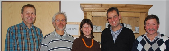 V.l. Erich von Siebenthal, Walter Perren, Evelyn Coleman-Brantschen, Ueli Lädrach, Christian Linder