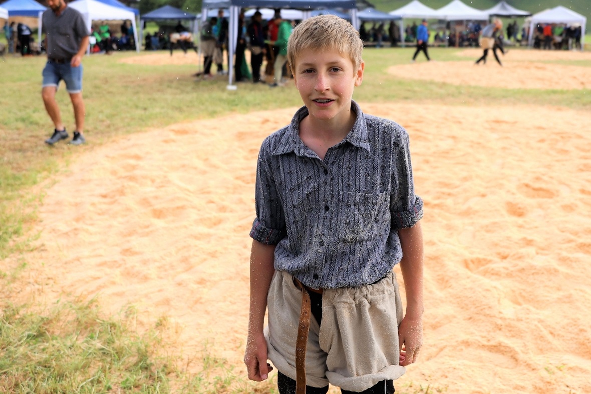 Von der Lenk Silas Aregger (2010) nach einem Kampf .