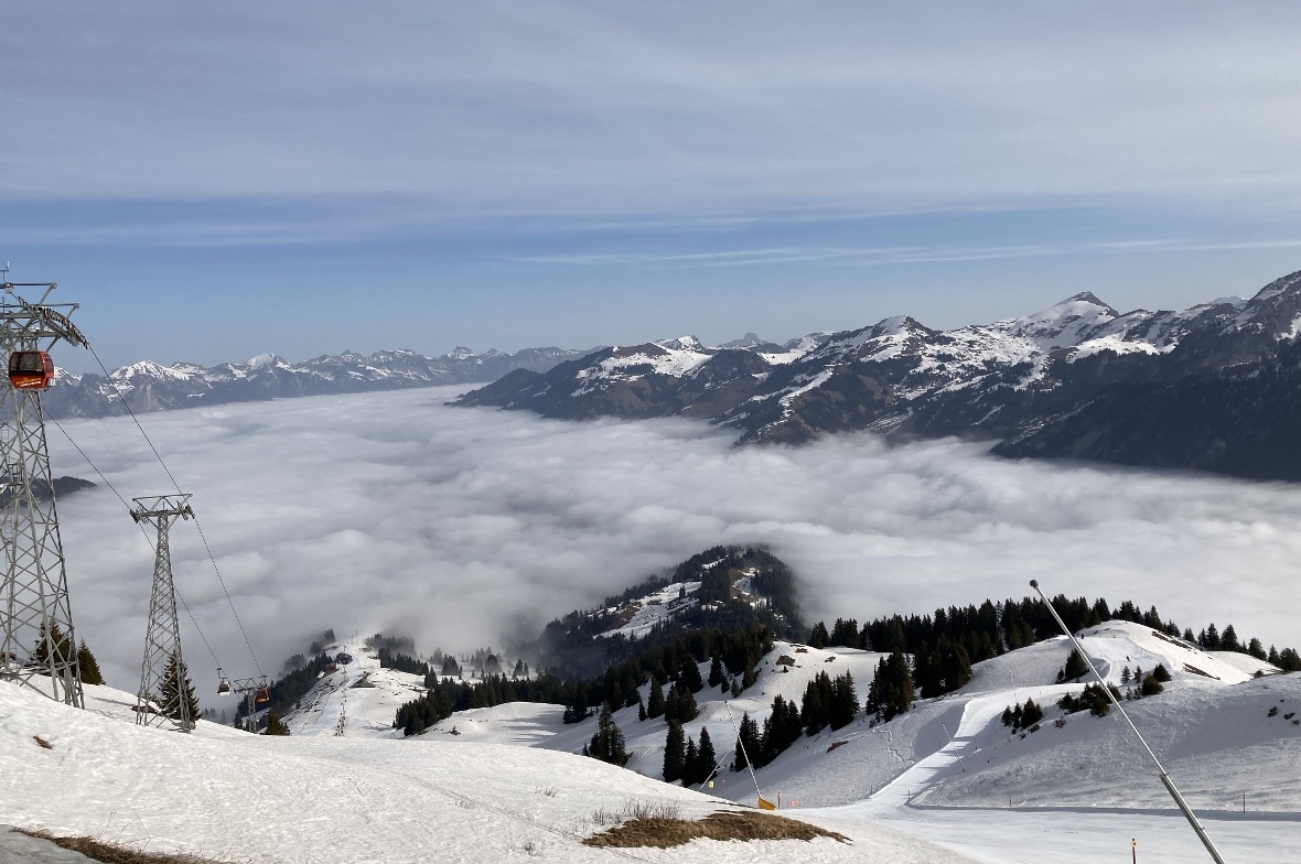 Vor dem Start lag noch Nebel im Zielbereich.