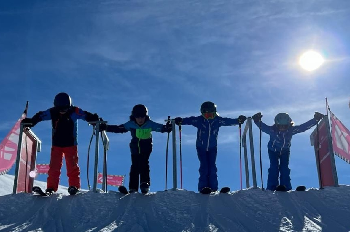Vor dem Start zum Skirennen.