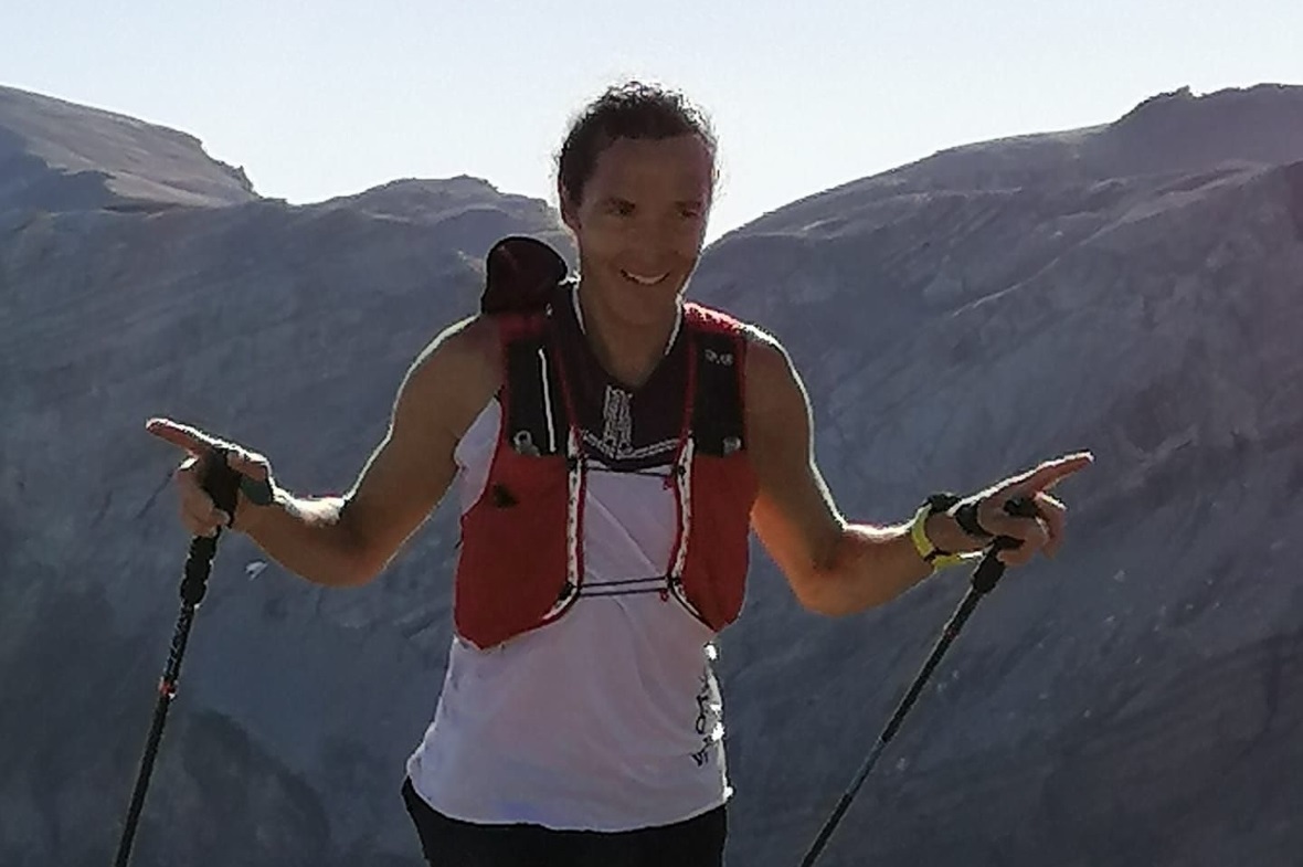 Walter Manser unterwegs im Bergpanorama.