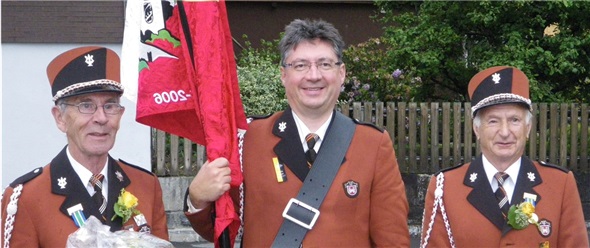 Werner Sury, Fähnrich Walter Kalbermatten und Heinz Wittwer.