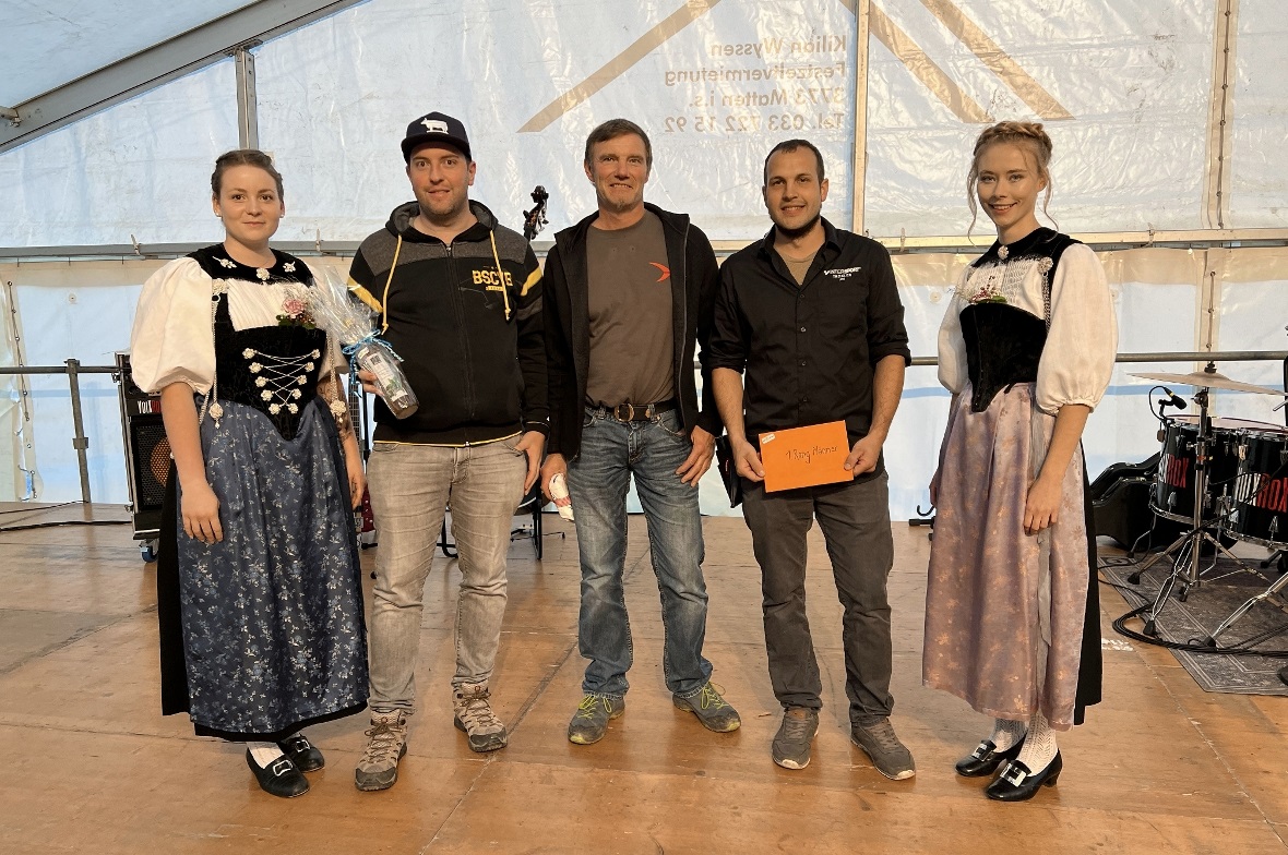 Wertung Besucher Männer vlnr: 3. Rang Baumann Cyrill, Koppigen 2. Rang Zbären Ma...