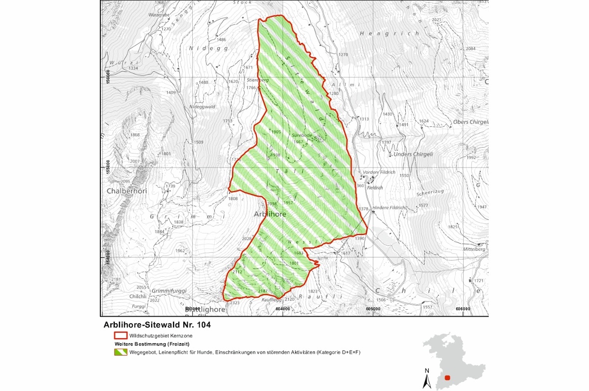 Wildschutzgebiet Arblihore-Sitewald Nr. 104