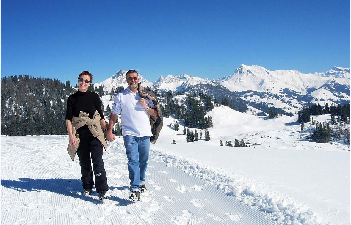 Sparenmoos bereit für Winterbetrieb Winterwandern auf dem Sparenmoos mit herrlicher Aussicht.