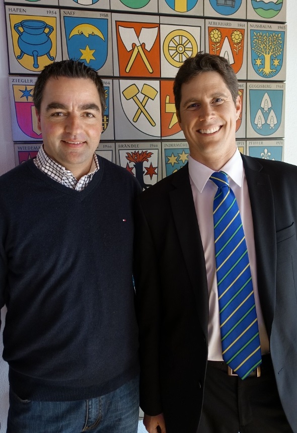 Wirtschaftsfreundliche Politiker mit Ranking-Maximum und vielen gemeinsamen Parallelen: beide gut 40 Jahre alt, seit 2010 im Grossen Rat und SVP-Kandidaten für den Nationalrat: Thomas Knutti aus Weissenburg und Lars Guggisberg aus Kirchlindach.