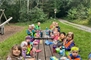 Znüni-Pause im Wald.
