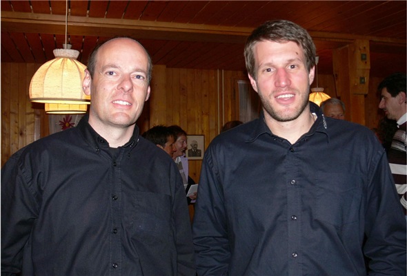 Zufriedenheit bei Zweisimmen Tourismus. Matthias Matti, Präsident und Patrick Bauer, seit November Geschäftsführer von Zweisimmen Tourismus.