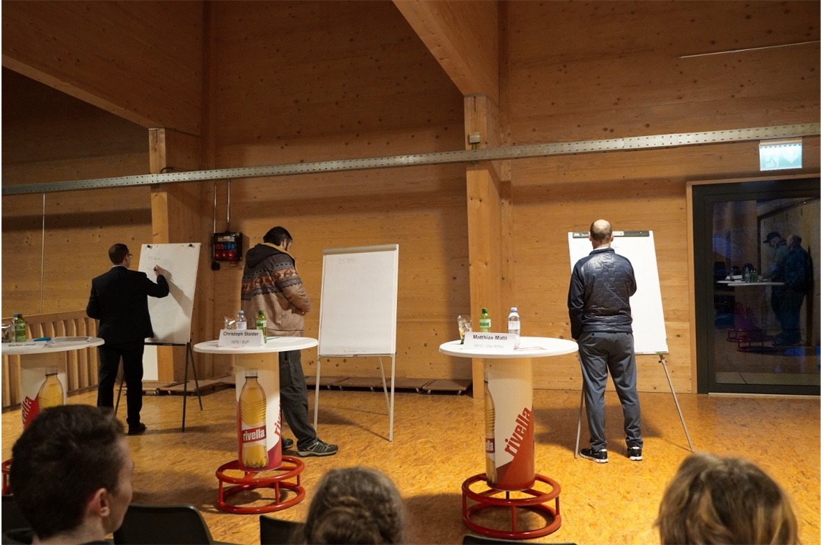 Zum Schluss mussten die Kandidaten Quizfragen über die Region beantworten. Von l...