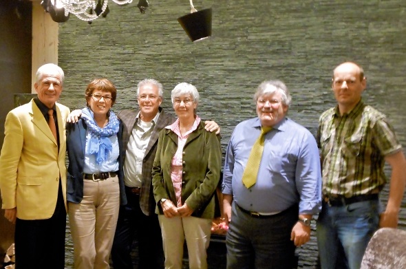 v.l. Heiner Lutz, Beisitzerin Jacqueline Jaggi, Laurenz Schmid, Beisitzerin Ruth Knutti, Präsident René Jaggi, neues Vorstandsmitglied Matthias Matti.