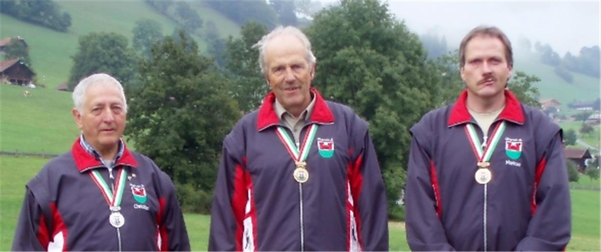 v.l.n.r. Christian Aegerter (2. Rang); Fritz Bühler (1. Rang) und Markus Schweingruber (3. Rang).
